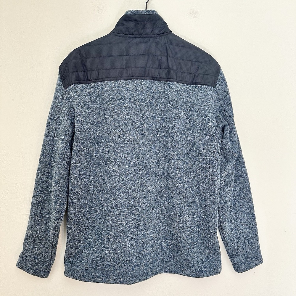 Stoic Sweater Fleece Jacket Mens Large Blue Quilted Yoke Full Zip Outdoor warm - Picture 3 of 11